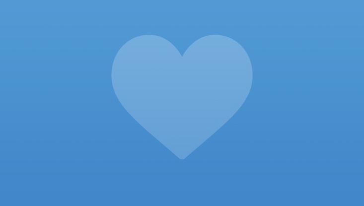 home blue panel heart